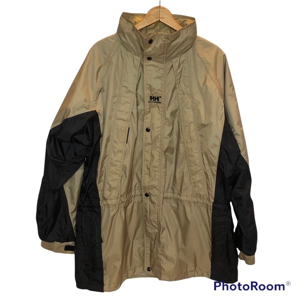 Helly Hansen jacket waterproof breathable tan bla… - image 1
